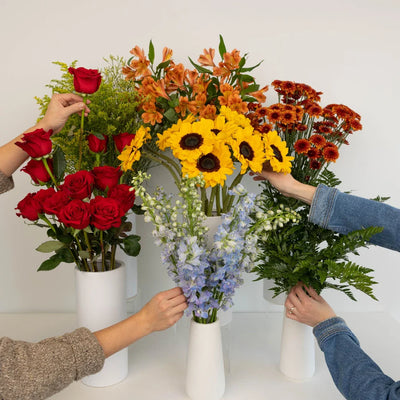 Red Meets Sunflower Bouquet Bar Flower Kit