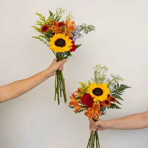 Red Meets Sunflower Bouquet Bar Flower Kit