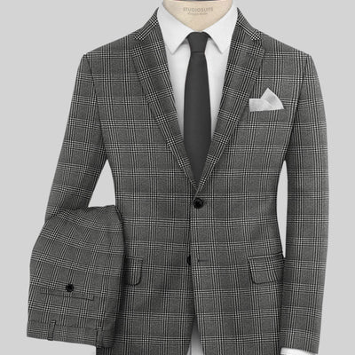 Reda Azelo Gray Checks Wool Suit