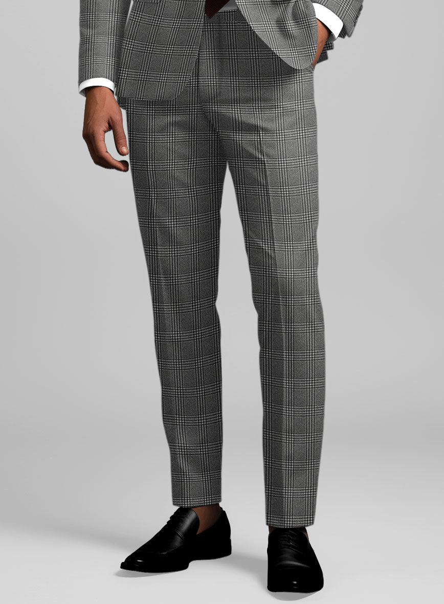Reda Azelo Gray Checks Wool Suit