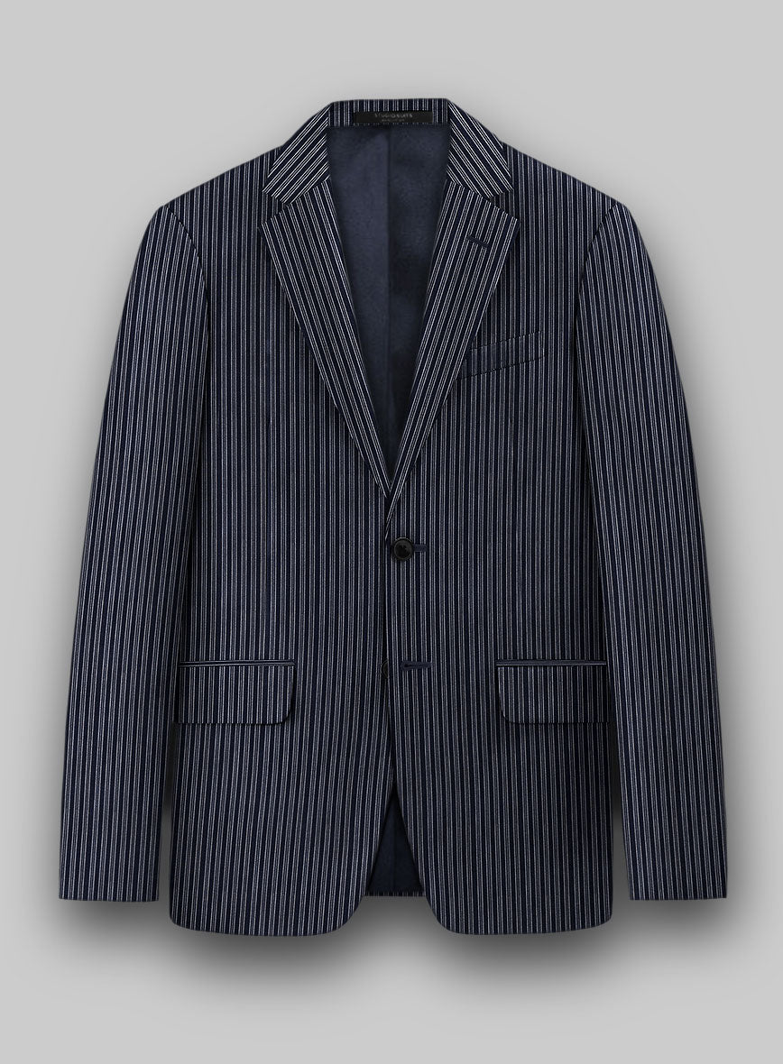 Reda Bravon Dark Blue Stripe Wool Suit