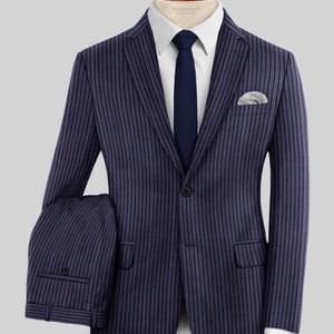 Reda Bravon Navy Blue Stripe Wool Suit