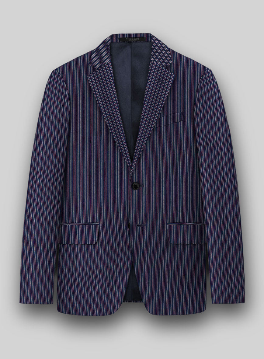 Reda Bravon Navy Blue Stripe Wool Suit