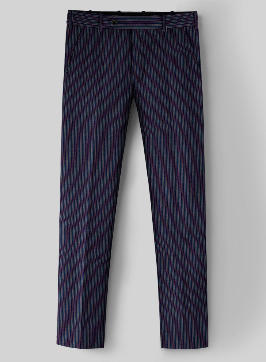 Reda Bravon Navy Blue Stripe Wool Suit