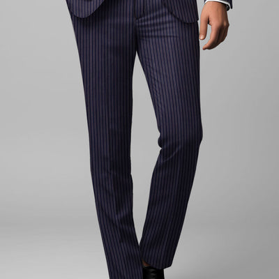 Reda Bravon Navy Blue Stripe Wool Suit