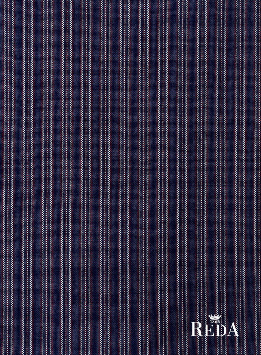 Reda Bravon Navy Blue Stripe Wool Suit