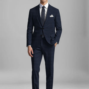 Reda Elian Blue Checks Wool Suit