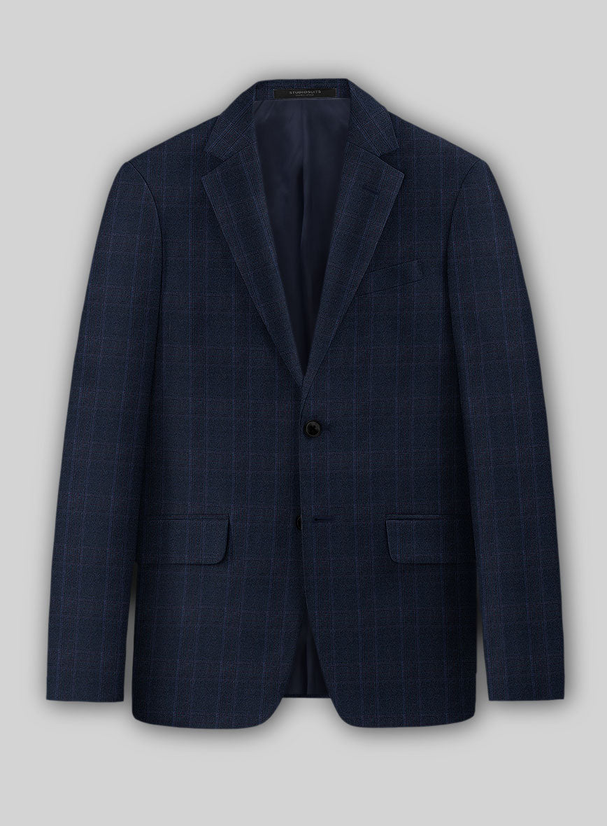 Reda Elian Blue Checks Wool Suit