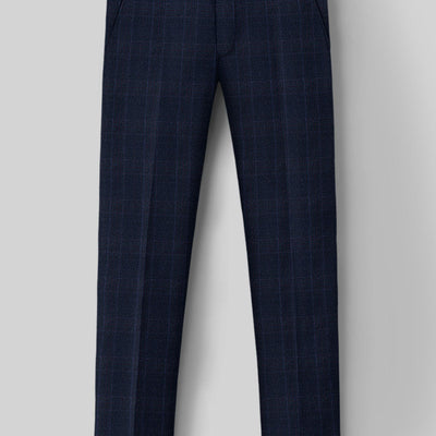 Reda Elian Blue Checks Wool Suit