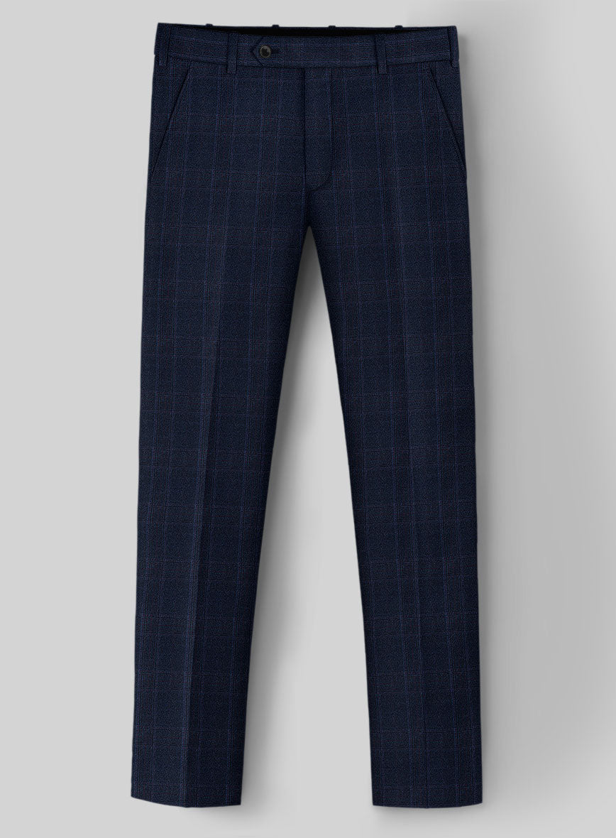 Reda Elian Blue Checks Wool Suit