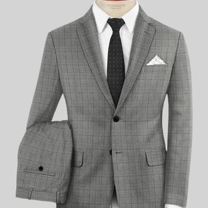 Reda Erlon Gray Checks Wool Suit