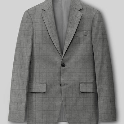 Reda Erlon Gray Checks Wool Suit