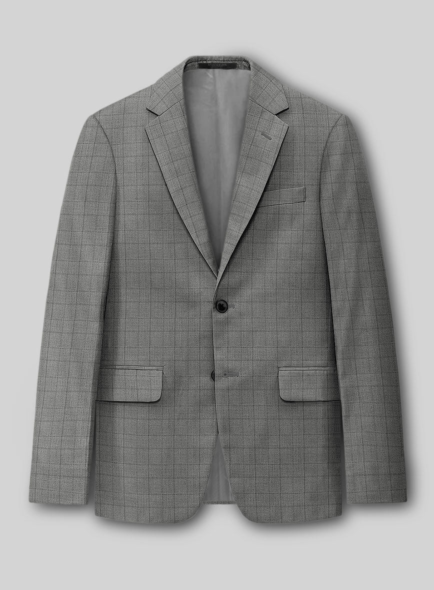 Reda Erlon Gray Checks Wool Suit