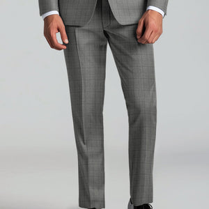 Reda Erlon Gray Checks Wool Suit