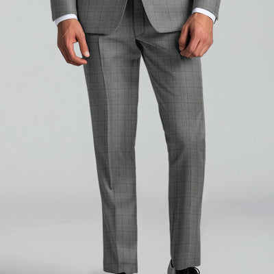 Reda Erlon Gray Checks Wool Suit