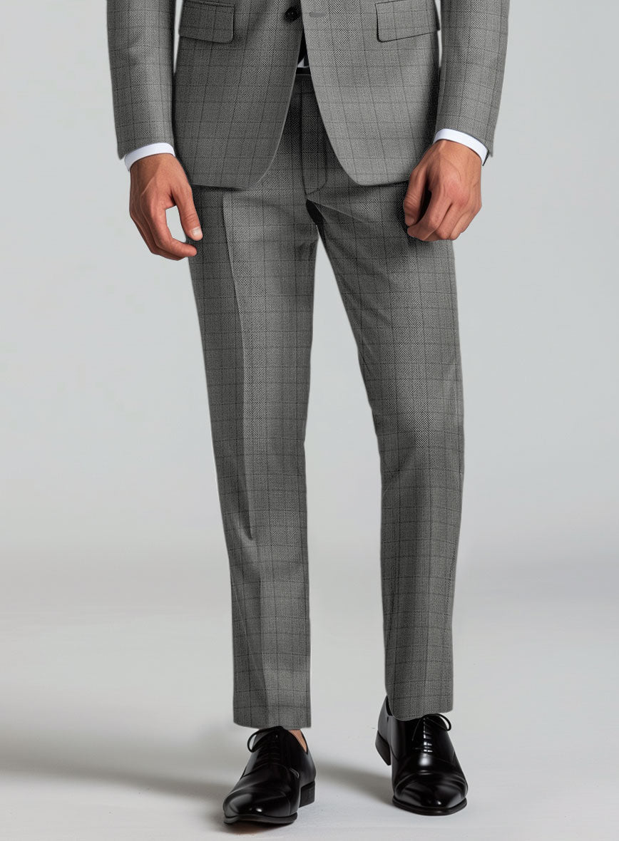 Reda Erlon Gray Checks Wool Suit