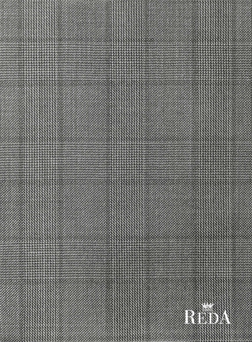 Reda Erlon Gray Checks Wool Suit