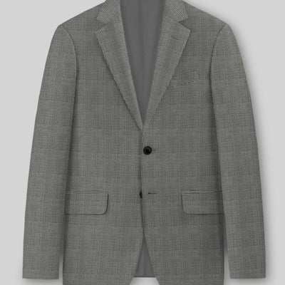 Reda Fivaro Black Checks Wool Jacket