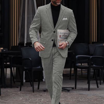 Reda Fivaro Black Checks Wool Suit