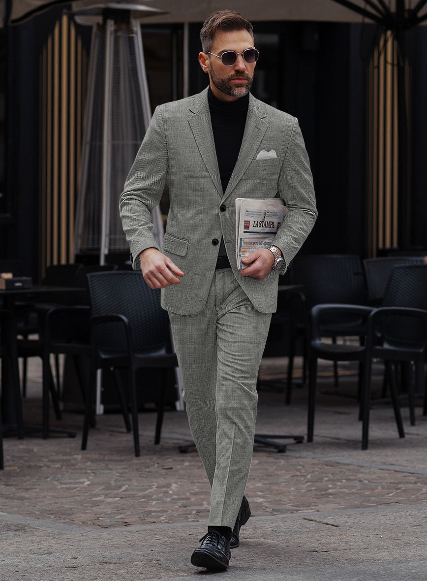 Reda Fivaro Black Checks Wool Suit