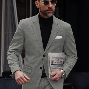 Reda Fivaro Black Checks Wool Suit