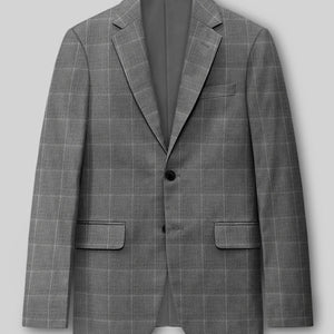 Reda Lindale Gray Checks Wool Jacket