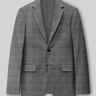 Reda Lindale Gray Checks Wool Jacket