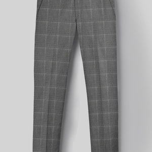 Reda Lindale Gray Checks Wool Pants