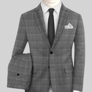 Reda Lindale Gray Checks Wool Suit