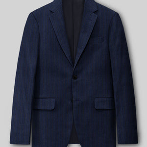 Reda Liora Blue Stripe Wool Jacket