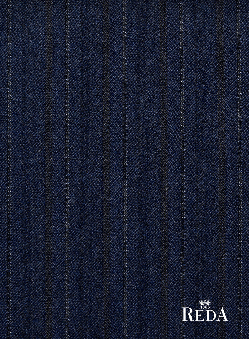 Reda Liora Blue Stripe Wool Pants