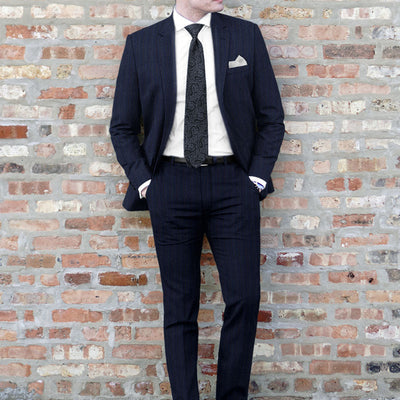 Reda Liora Blue Stripe Wool Suit