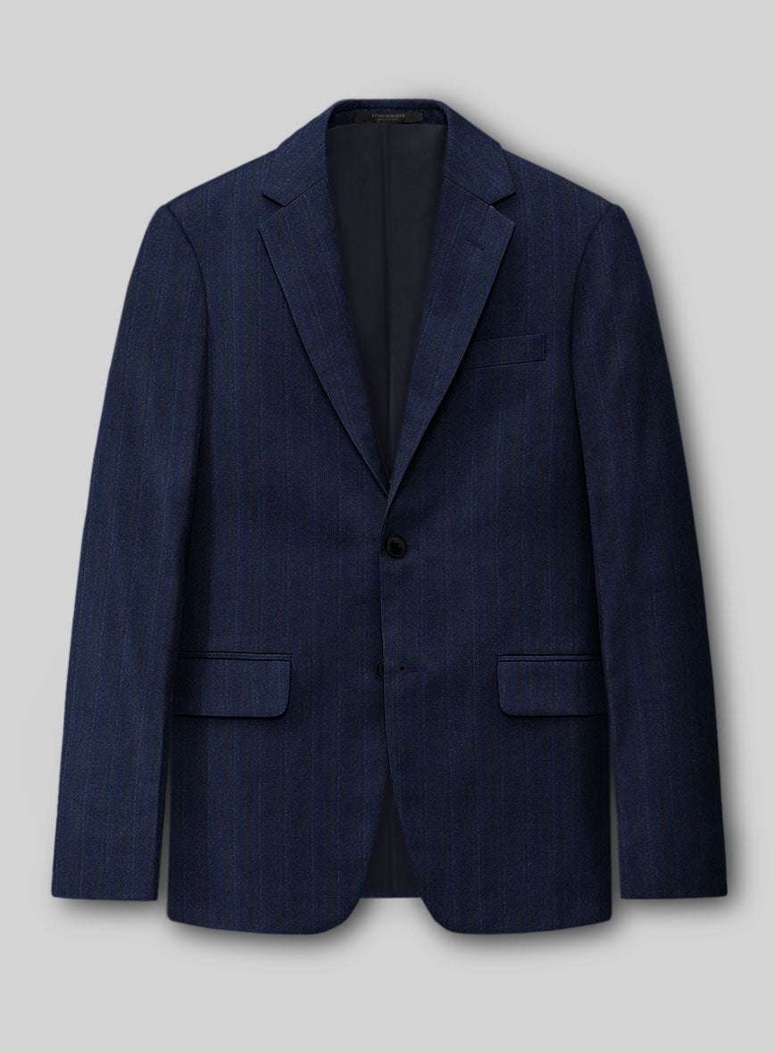 Reda Liora Blue Stripe Wool Suit