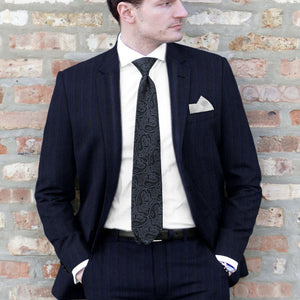 Reda Liora Blue Stripe Wool Suit