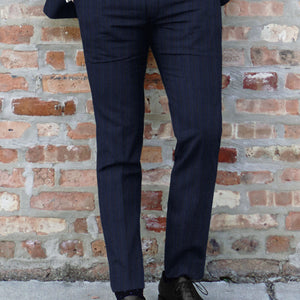 Reda Liora Blue Stripe Wool Suit