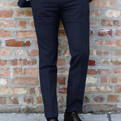 Reda Liora Blue Stripe Wool Suit