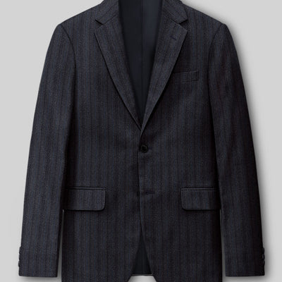 Reda Liora Charcoal Stripe Wool Jacket