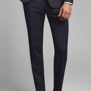 Reda Liora Charcoal Stripe Wool Pants