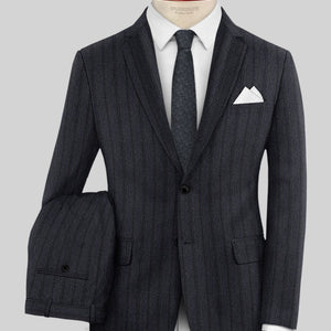 Reda Liora Charcoal Stripe Wool Suit