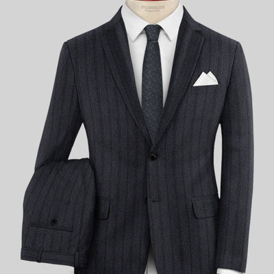 Reda Liora Charcoal Stripe Wool Suit