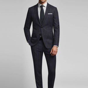 Reda Liora Charcoal Stripe Wool Suit