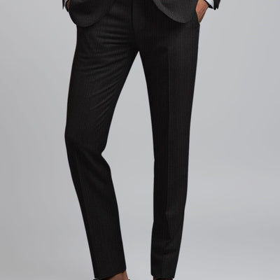 Reda Luman Black Stripe Wool Pants