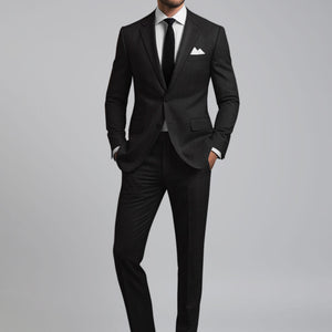Reda Luman Black Stripe Wool Suit