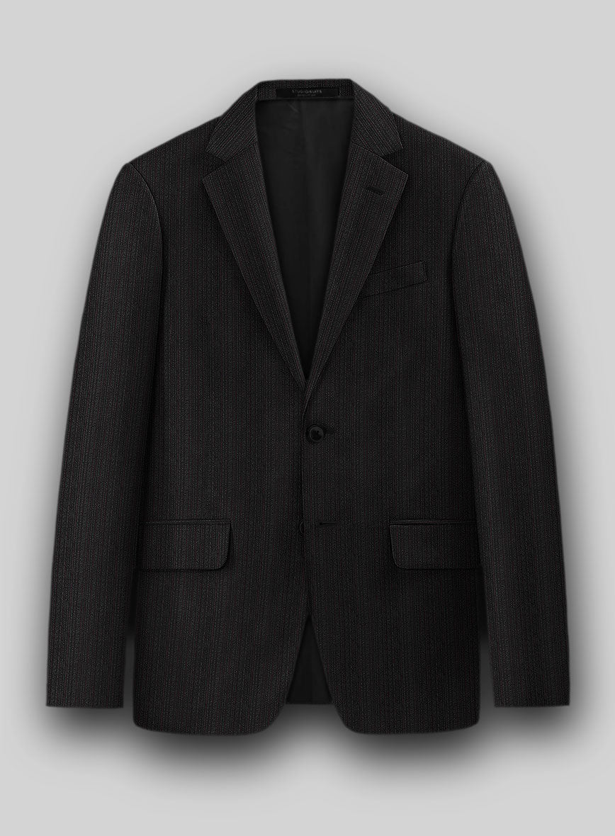 Reda Luman Black Stripe Wool Suit