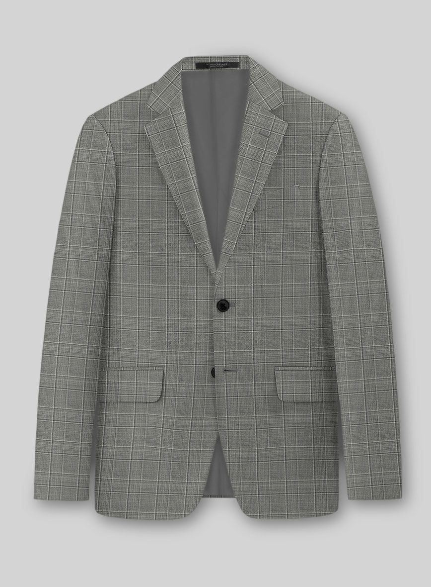 Reda Mavlox Gray Checks Wool Jacket