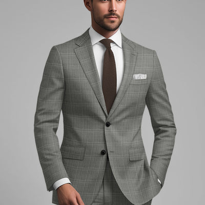 Reda Mavlox Gray Checks Wool Jacket
