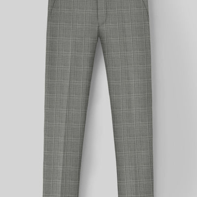 Reda Mavlox Gray Checks Wool Pants