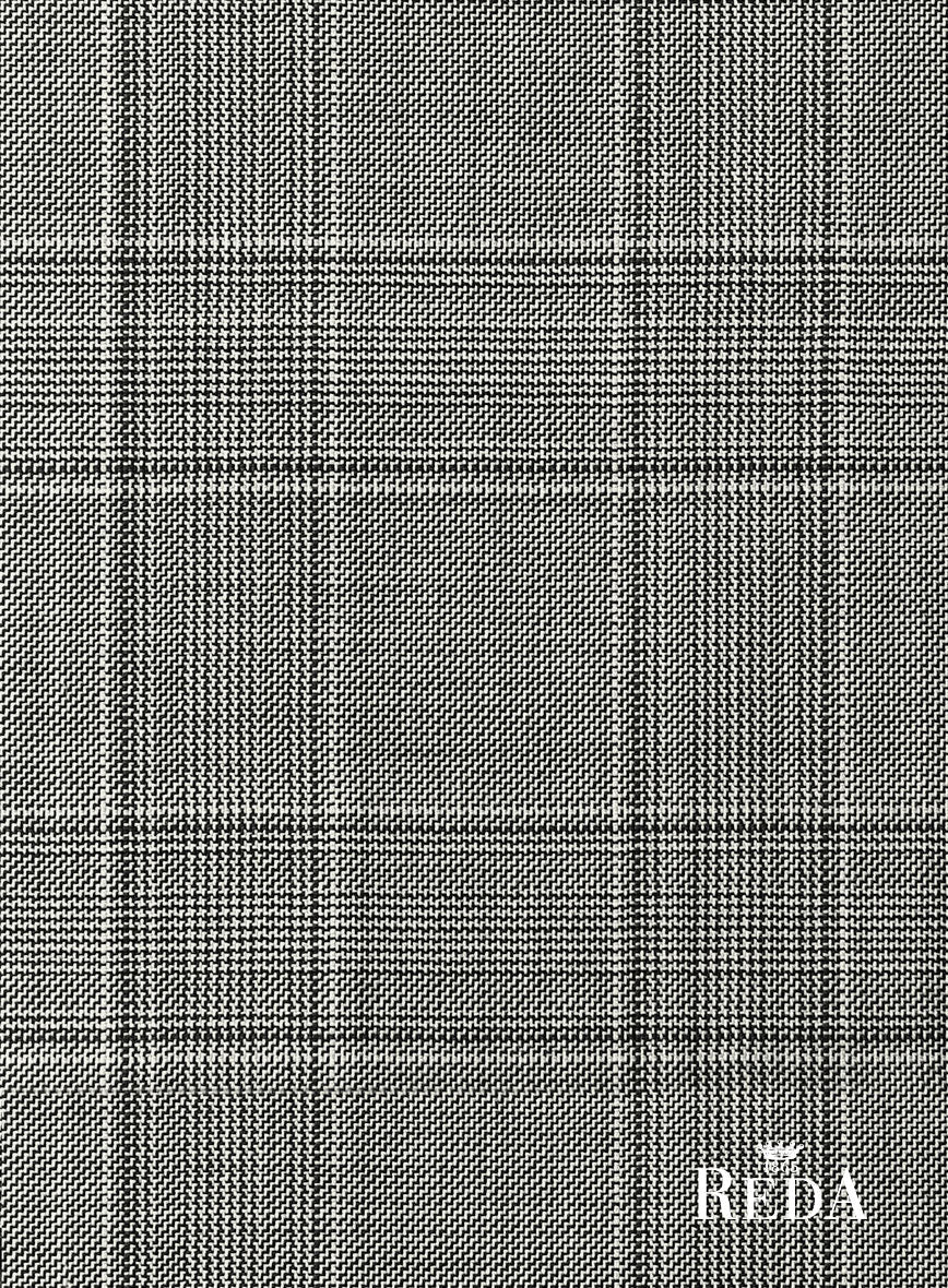 Reda Mavlox Gray Checks Wool Pants