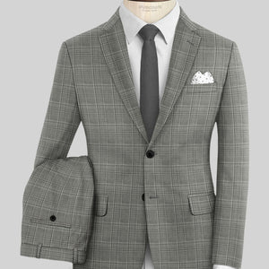 Reda Mavlox Gray Checks Wool Suit