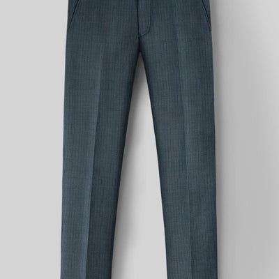 Reda Tibaro Blue Stripe Wool Pants
